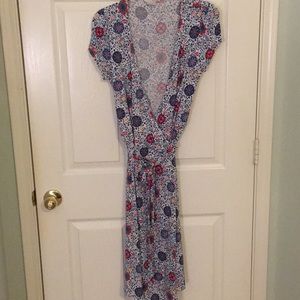 Boden Printed Wrap Dress